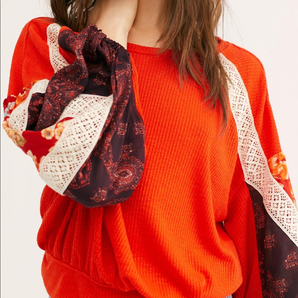 Free People Casual Clash Top size L